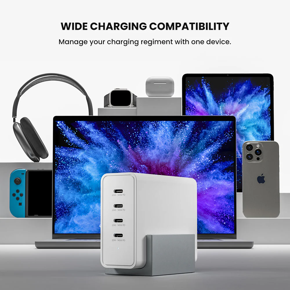 BLITZ 140 4-Port USB-C Desktop Charger - 140W - Image 7