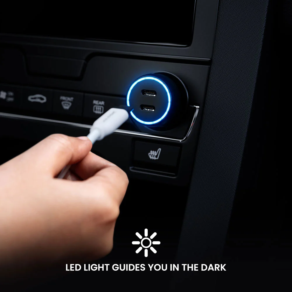 PULSE 60 2-Port USB-C Car Charger - 60W - Image 10