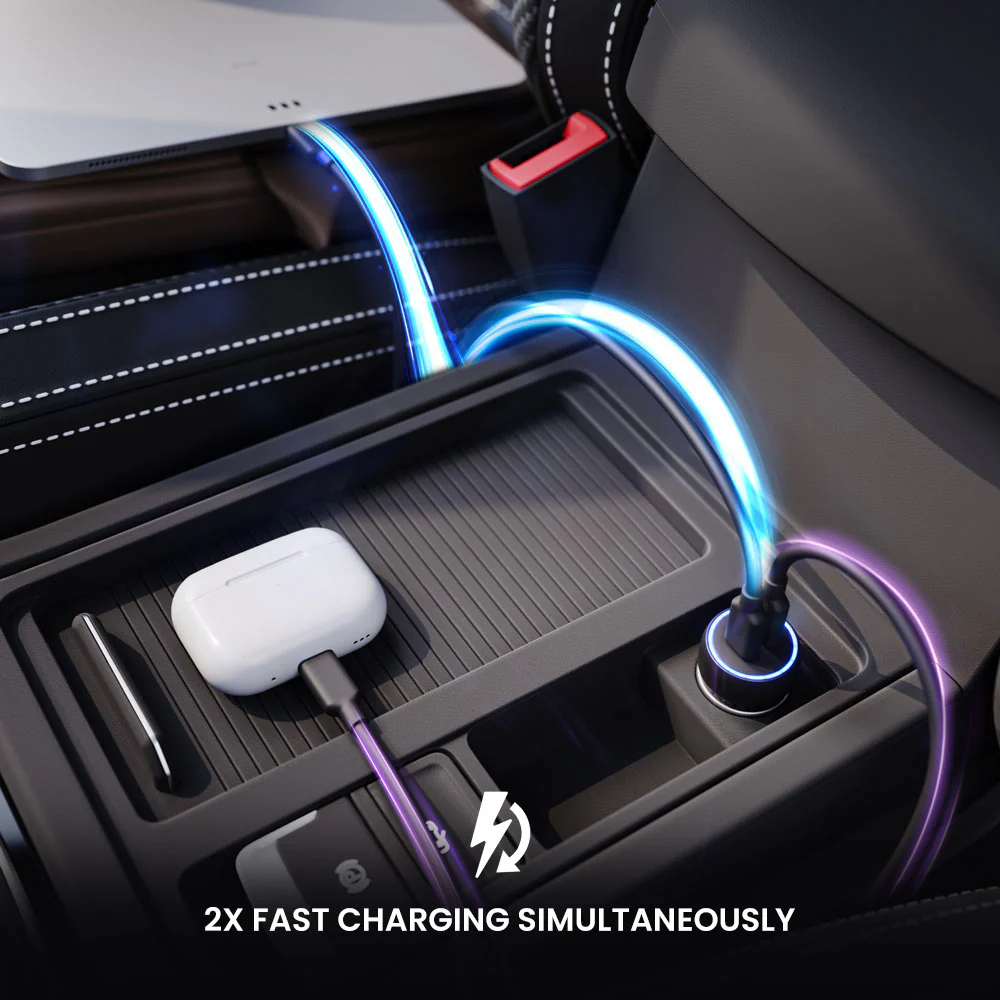 PULSE 60 2-Port USB-C Car Charger - 60W - Image 5